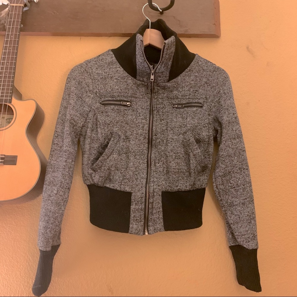 Ambiance | Grey bomber jacket